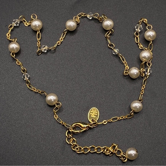 PHD Pearl & Gold Chain Choker Necklace - Picture 5 of 8